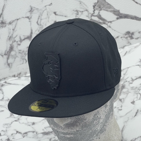 Men's New Era Cap Black Chicago Cubs 59FIFTY MLB NWT - Picture 2 of 6
